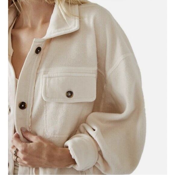 Free People NEW Ruby Jacket Champagne Dreams Womens Shacket Jacket Medium NWT - Picture 5 of 13